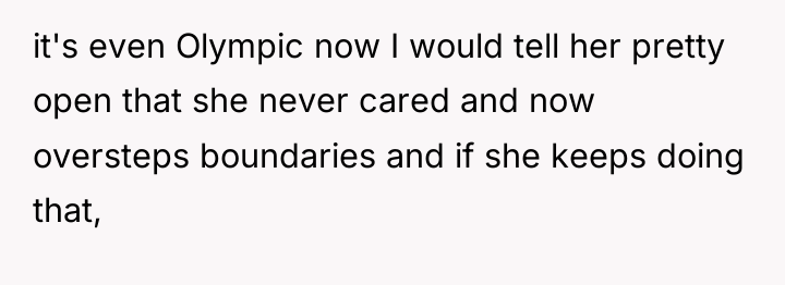 it's even Olympic now I would tell her pretty open...