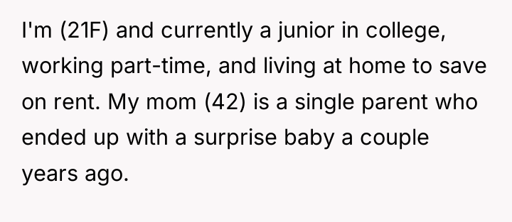 I'm (21F) and currently a junior in college, working part-time,...