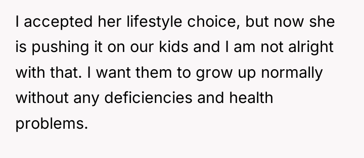 I accepted her lifestyle choice, but now she is pushing...
