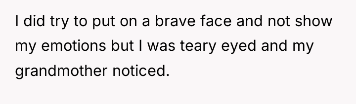 I did try to put on a brave face and...