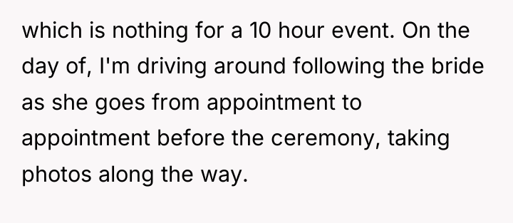 which is nothing for a 10 hour event. On the...