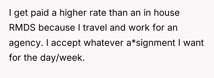 I get paid a higher rate than an in house...