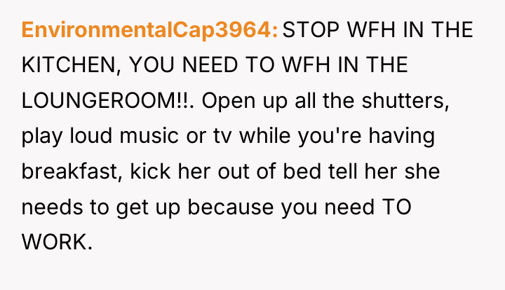 EnvironmentalCap3964 STOP WFH IN THE KITCHEN, YOU NEED TO WFH...
