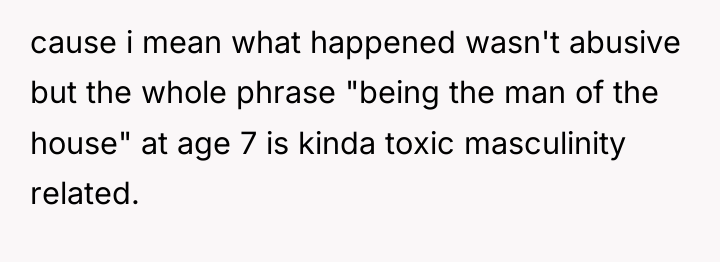 cause i mean what happened wasn't abusive but the whole...