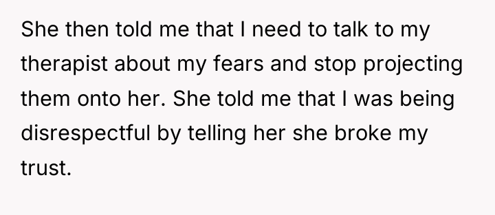She then told me that I need to talk to...