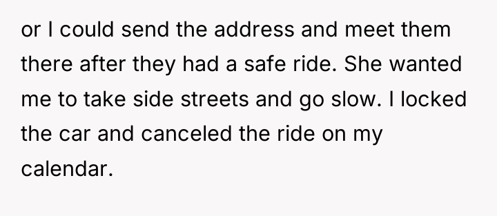 or I could send the address and meet them there...