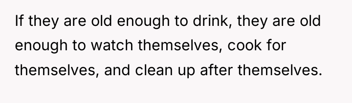 If they are old enough to drink, they are old...