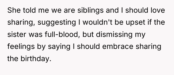 She told me we are siblings and I should love...