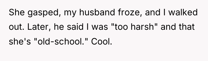 She gasped, my husband froze, and I walked out. Later,...