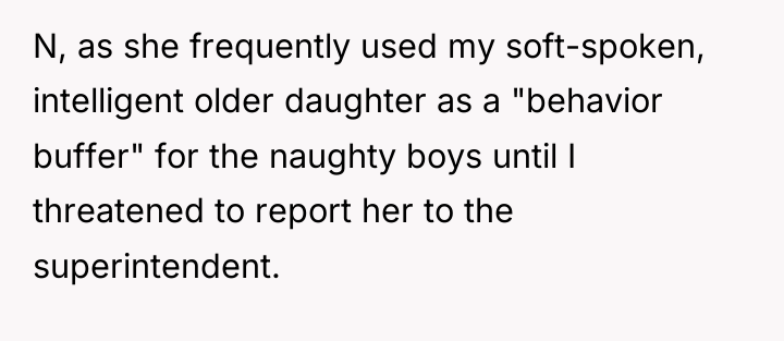 N, as she frequently used my soft-spoken, intelligent older daughter...