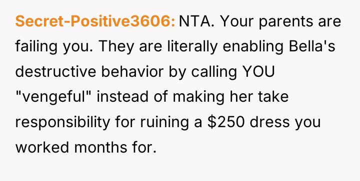 Secret-Positive3606 NTA. Your parents are failing you. They are literally...