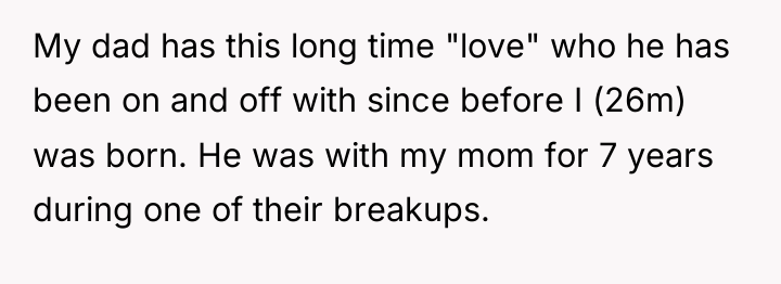 My dad has this long time "love" who he has...