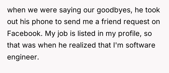 when we were saying our goodbyes, he took out his...