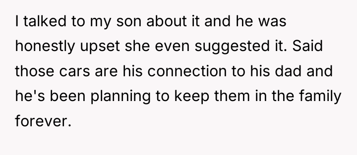 I talked to my son about it and he was...