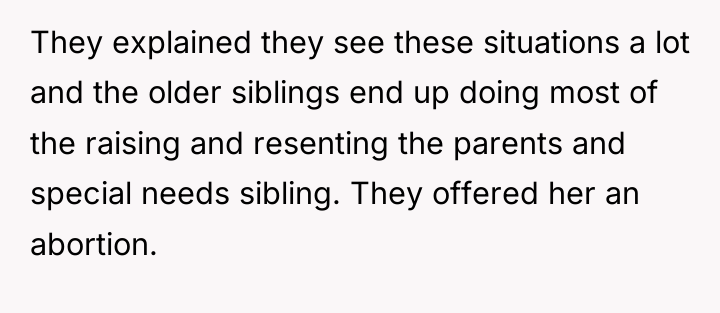 They explained they see these situations a lot and the...