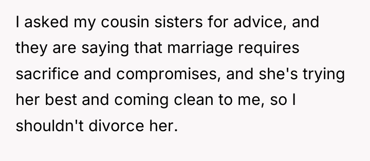 I asked my cousin sisters for advice, and they are...