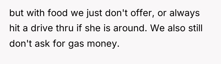 but with food we just don't offer, or always hit...