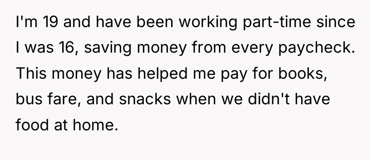 I'm 19 and have been working part-time since I was...