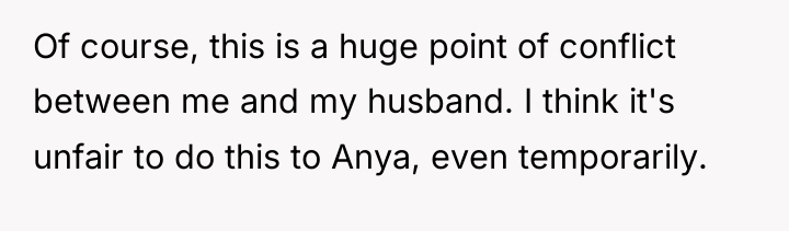 Of course, this is a huge point of conflict between...