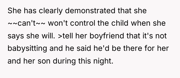 She has clearly demonstrated that she ~~can't~~ won't control the...
