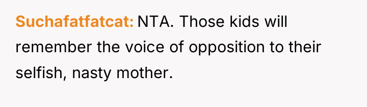 Suchafatfatcat NTA. Those kids will remember the voice of opposition...