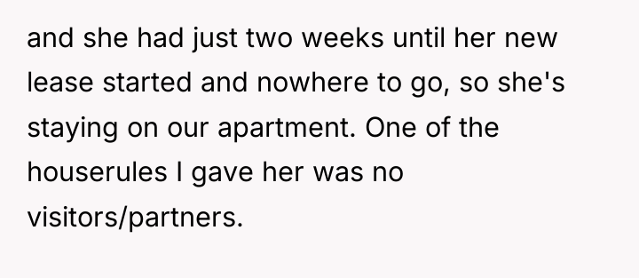 and she had just two weeks until her new lease...