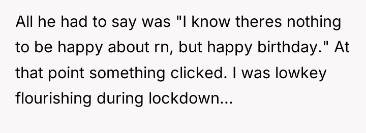 All he had to say was "I know theres nothing...