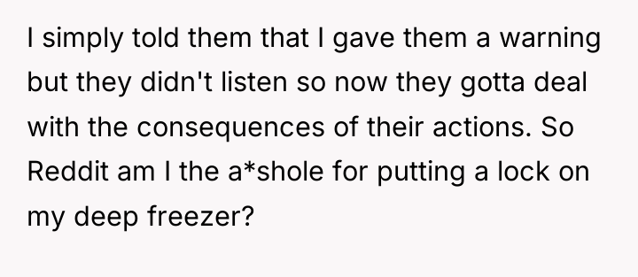 I simply told them that I gave them a warning...