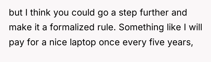 but I think you could go a step further and...