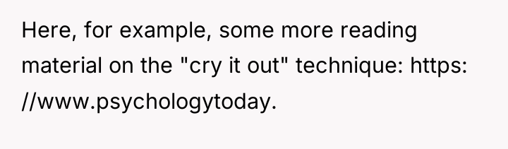 Here, for example, some more reading material on the "cry...