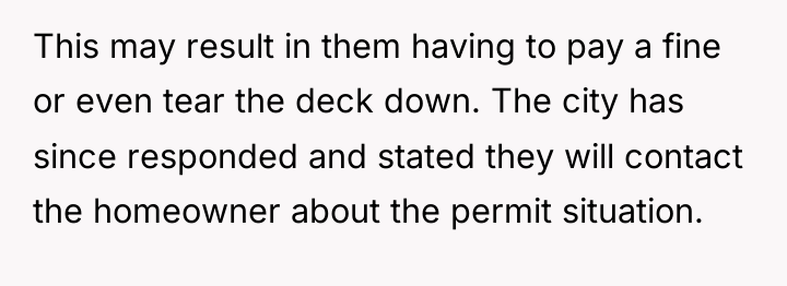 This may result in them having to pay a fine...