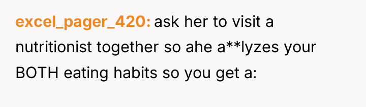 excel_pager_420 ask her to visit a nutritionist together so ahe...