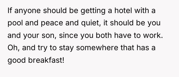 If anyone should be getting a hotel with a pool...