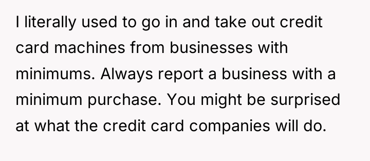 I literally used to go in and take out credit...