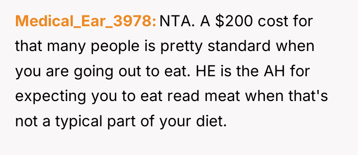 Medical_Ear_3978 NTA. A $200 cost for that many people is...