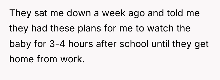 They sat me down a week ago and told me...