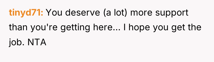 tinyd71 You deserve (a lot) more support than you're getting...