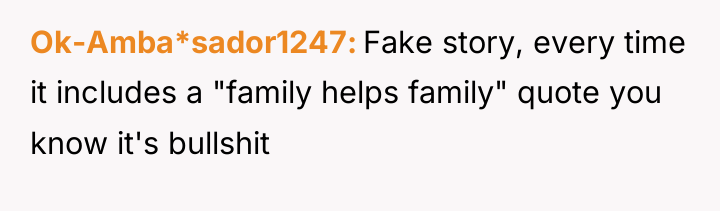 Ok-Amba*sador1247 Fake story, every time it includes a "family helps...