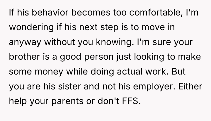 If his behavior becomes too comfortable, I'm wondering if his...