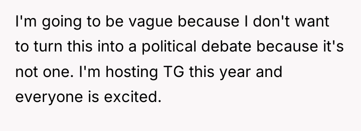 I'm going to be vague because I don't want to...