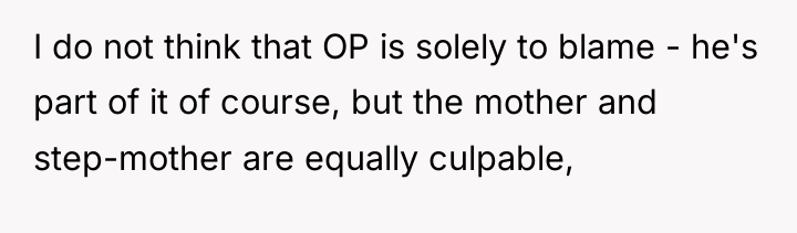 I do not think that OP is solely to blame...