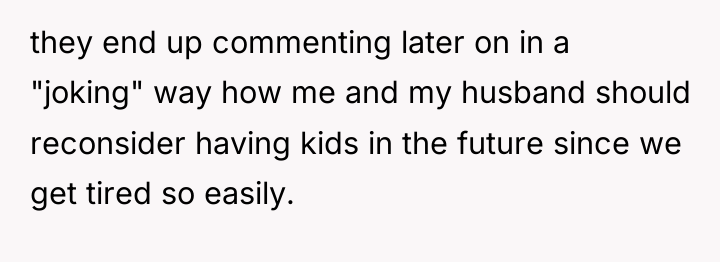 they end up commenting later on in a "joking" way...