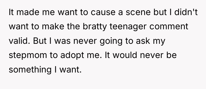 It made me want to cause a scene but I...