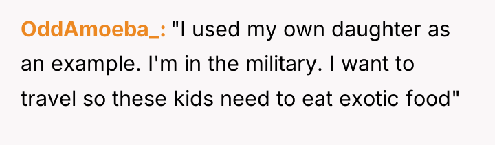 OddAmoeba_ "I used my own daughter as an example. I'm...