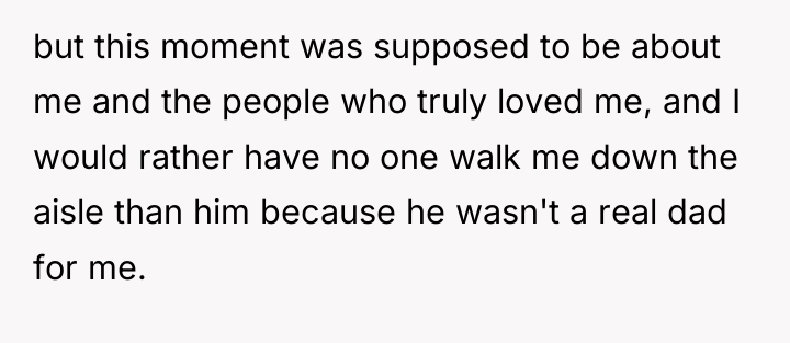 but this moment was supposed to be about me and...