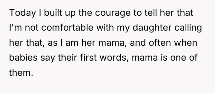 Today I built up the courage to tell her that...