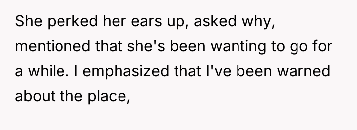 She perked her ears up, asked why, mentioned that she's...