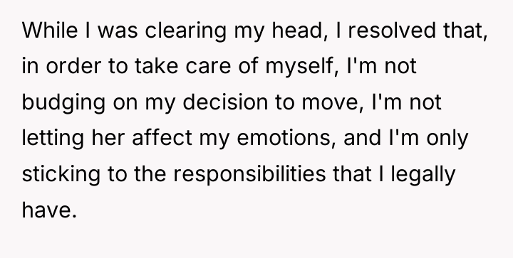 While I was clearing my head, I resolved that, in...