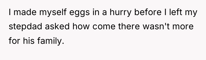 I made myself eggs in a hurry before I left...