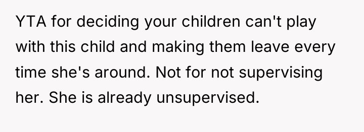 YTA for deciding your children can't play with this child...